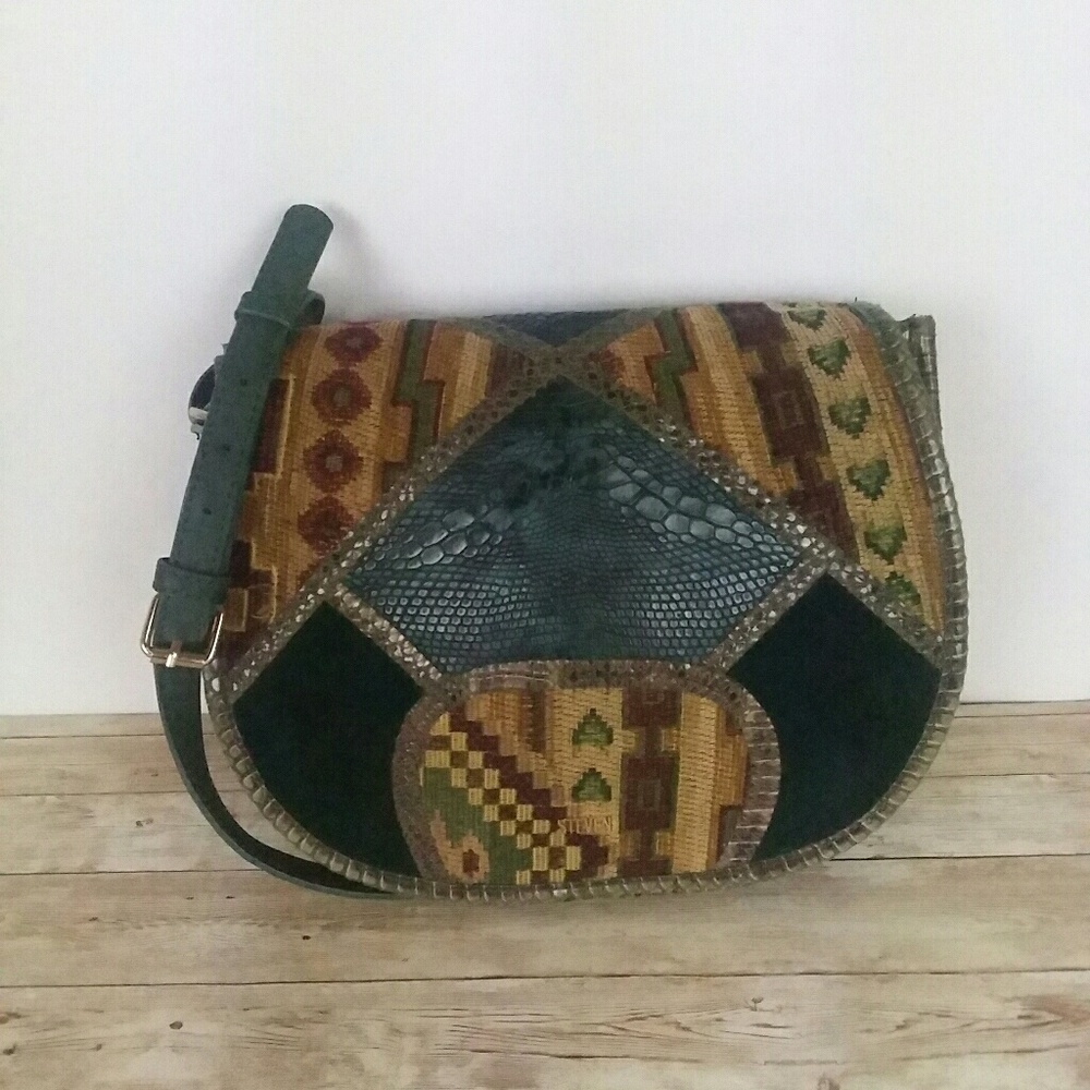 Steven Steve Madden aztec saddlebag shoulder bag